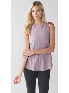 NWOT Womens Lululemon All Tied Up Tank in Heathered Pretty Purple Size 4